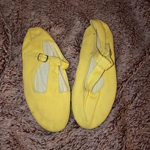 Mary jane slippers. Yellow